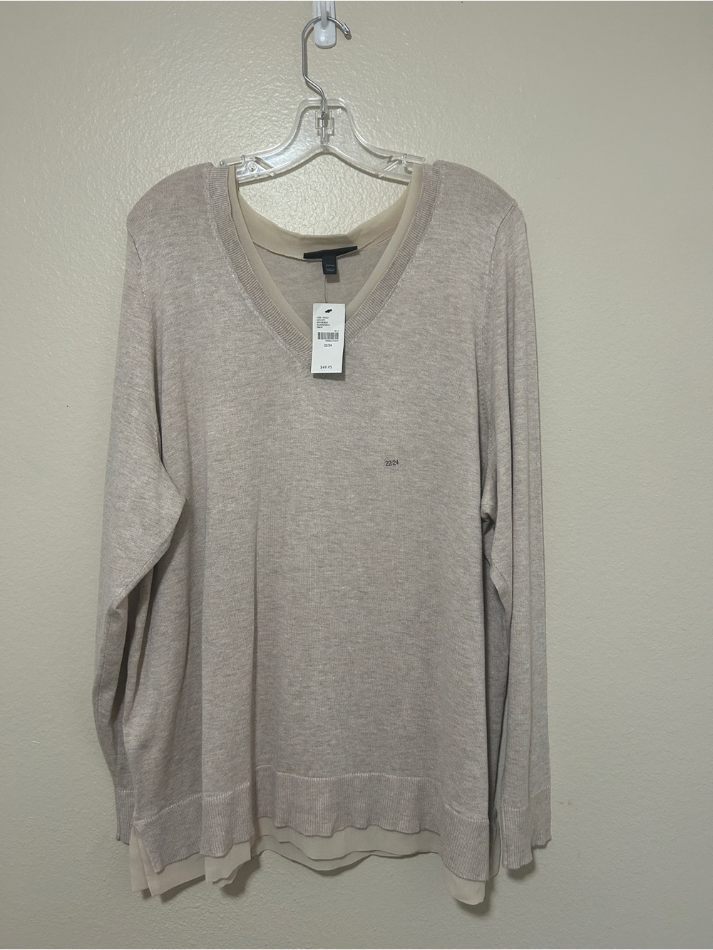 NEW Lane Bryant Sweater Cardigan Ivory Beige Heather  - Size 22/24  $49.95